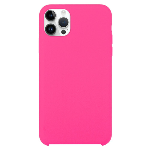 Solid Silicone Phone Case iPhone 15 Pro Max - Rose Red