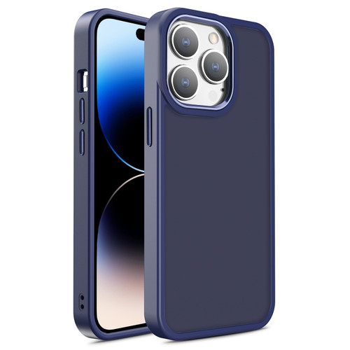 iPhone 15 Pro Max Shield Skin Feel PC + TPU Phone Case - Navy Blue