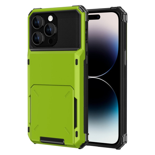 iPhone 15 Pro Max Scratch-Resistant Shockproof Heavy Duty Rugged Armor Phone Case - Green