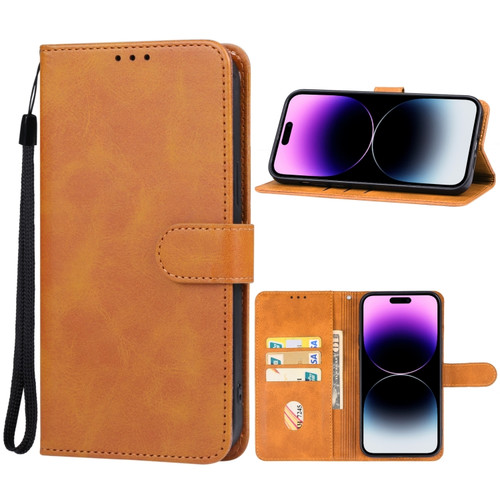 iPhone 15 Pro Max Leather Phone Case - Brown