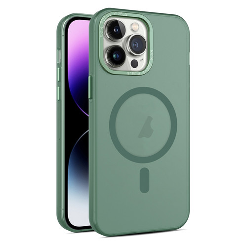 iPhone 15 Pro MagSafe Frosted Translucent Mist Phone Case - Green