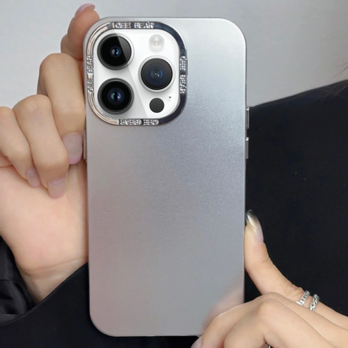 iPhone 15 Pro Electroplated TPU + Acrylic IMD Phone Case - Silver