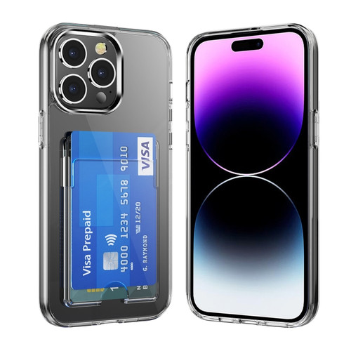 iPhone 15 Pro Crystal Clear Wallet Air Bag Phone Case - Transparent