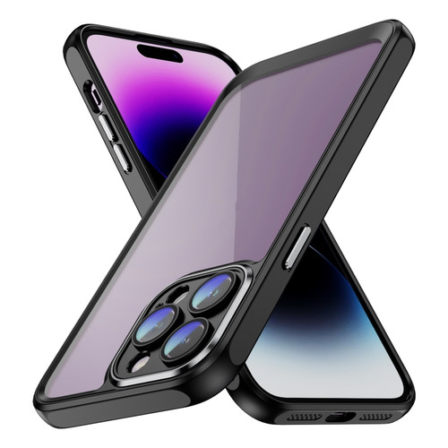 iPhone 15 Pro PC + TPU Phone Case with Lens Film - Black