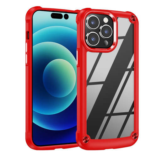 iPhone 15 Pro TPU + PC Lens Protection Phone Case - Red