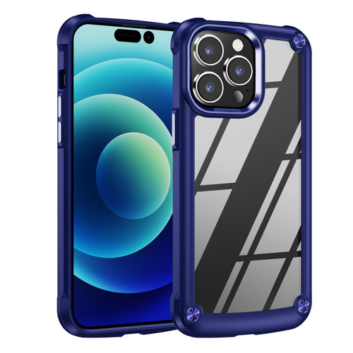 iPhone 15 Pro TPU + PC Lens Protection Phone Case - Blue