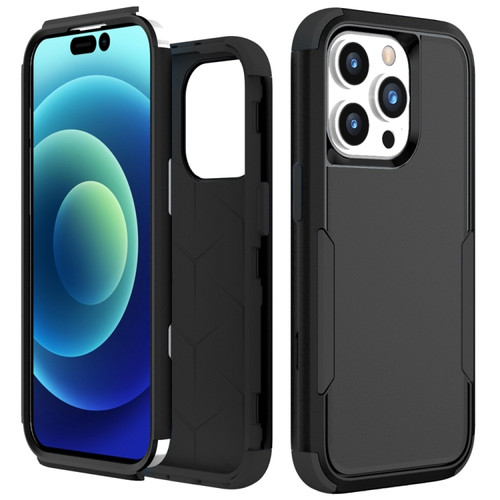 iPhone 15 Pro Commuter Shockproof TPU + PC Phone Case - Black