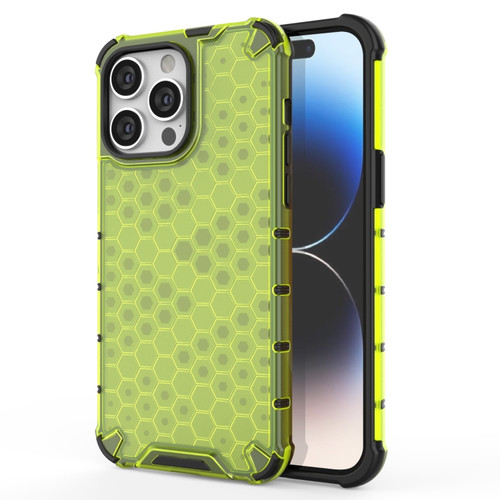 iPhone 15 Pro Honeycomb Phone Case - Green