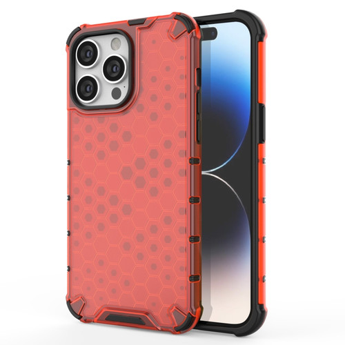 iPhone 15 Pro Honeycomb Phone Case - Red