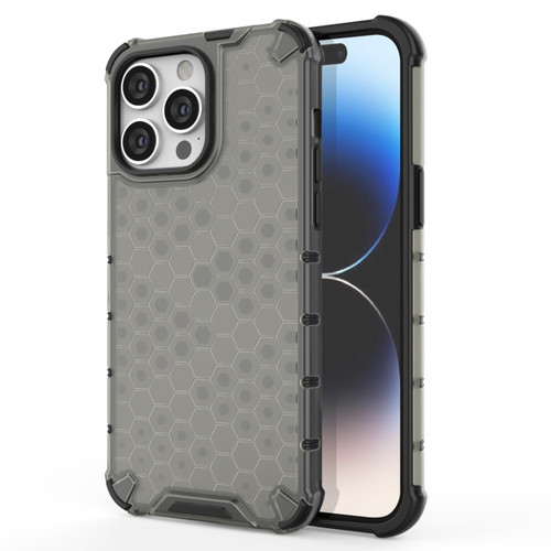 iPhone 15 Pro Honeycomb Phone Case - Black