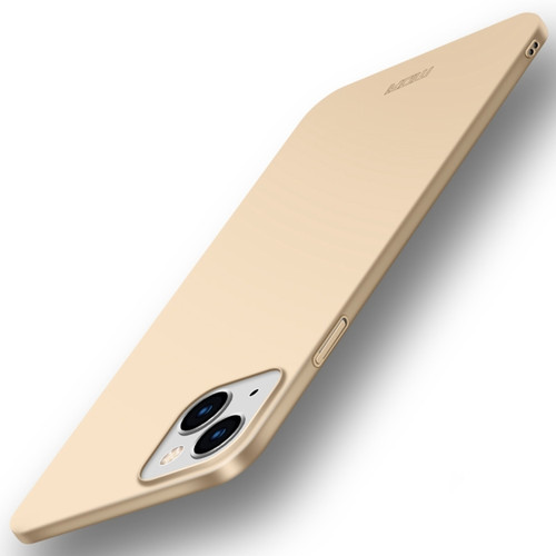 iPhone 15 Pro MOFI Frosted PC Ultra-thin Hard Phone Case - Gold