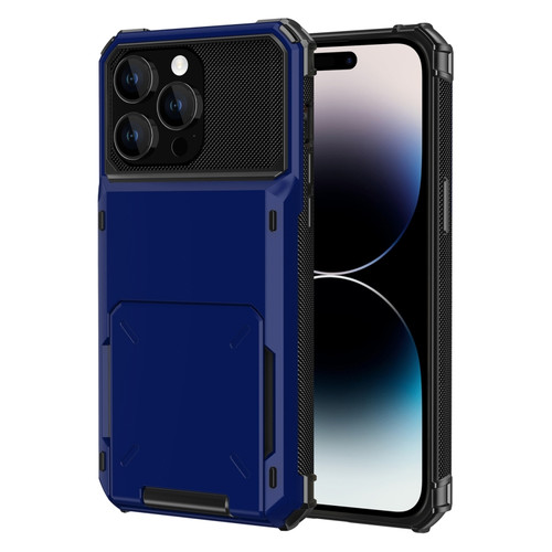 iPhone 15 Pro Scratch-Resistant Shockproof Heavy Duty Rugged Armor Phone Case - Blue