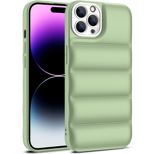 iPhone 15 Pro Eiderdown Airbag Shockproof Phone Case - Army Green