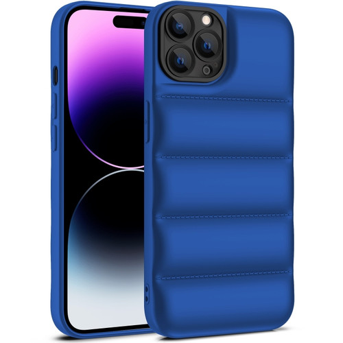 iPhone 15 Pro Eiderdown Airbag Shockproof Phone Case - Blue