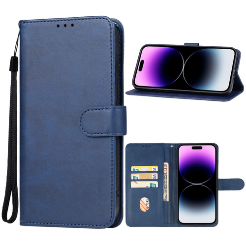 iPhone 15 Pro Leather Phone Case - Blue