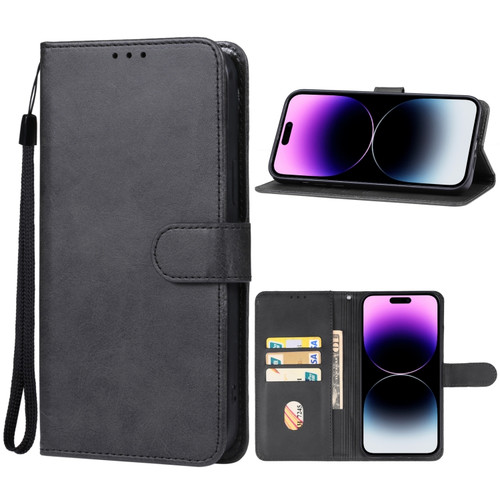 iPhone 15 Pro Leather Phone Case - Black