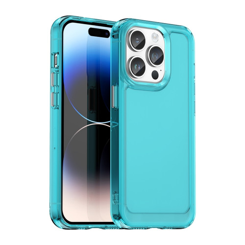 iPhone 15 Pro Candy Series TPU Phone Case - Transparent Blue
