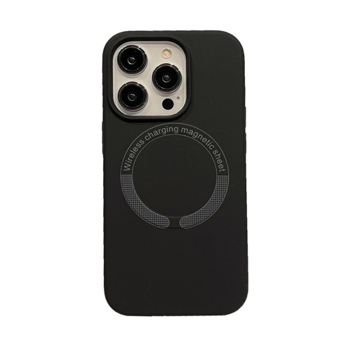 iPhone 15 Pro Magsafe Magnetic Silicone Phone Case - Black
