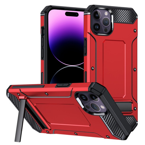 iPhone 15 Pro Matte Holder Phone Case - Red
