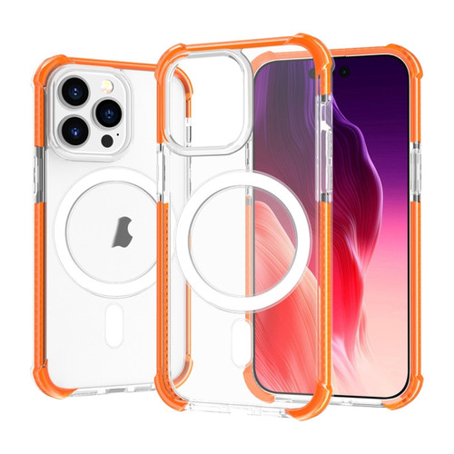 iPhone 15 Pro Magsafe Magnetic Acrylic Shockproof Phone Case - Orange