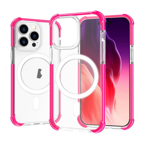 iPhone 15 Pro Magsafe Magnetic Acrylic Shockproof Phone Case - Pink