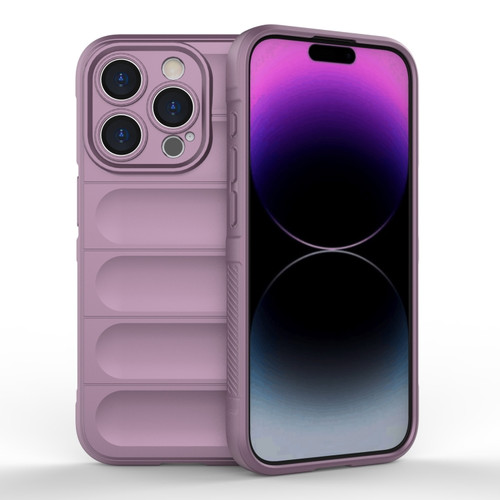 iPhone 15 Pro Magic Shield TPU + Flannel Phone Case - Purple