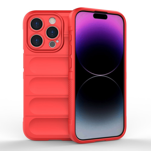 iPhone 15 Pro Magic Shield TPU + Flannel Phone Case - Red
