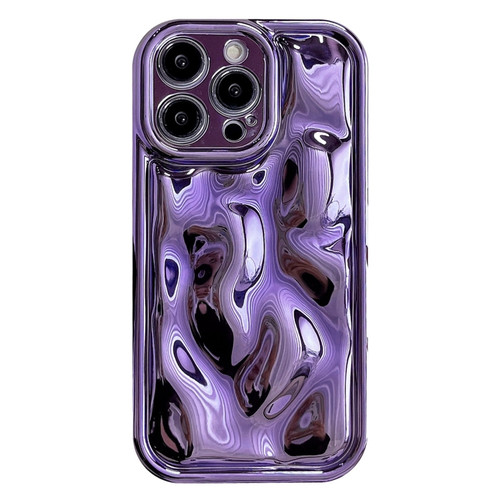 iPhone 15 Pro Electroplating Meteorite Texture TPU Phone Case - Purple