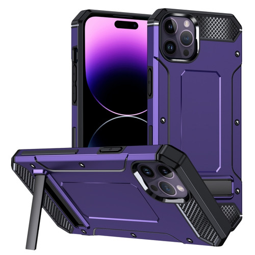 iPhone 15 Pro Matte Holder Phone Case - Purple