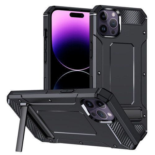 iPhone 15 Pro Matte Holder Phone Case - Black