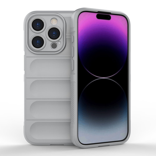 iPhone 15 Pro Magic Shield TPU + Flannel Phone Case - Grey