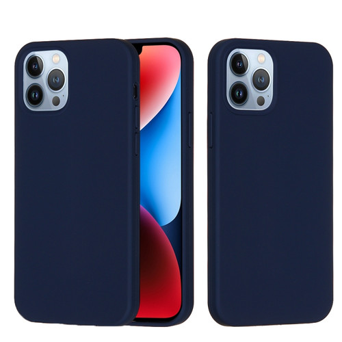 iPhone 15 Pro Solid Color Silicone Phone Case - Midnight Blue