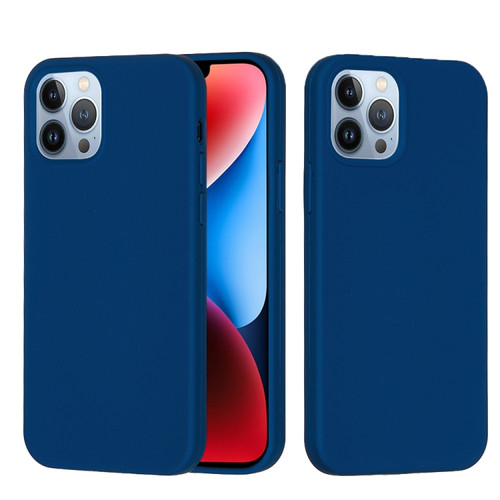 iPhone 15 Pro Solid Color Silicone Phone Case - Cobalt Blue