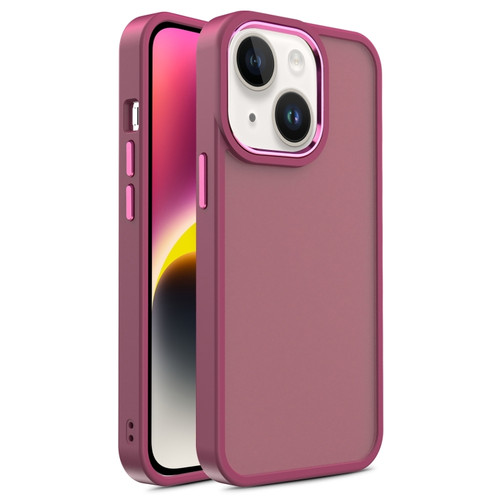 iPhone 15 Shield Skin Feel PC + TPU Phone Case - Red