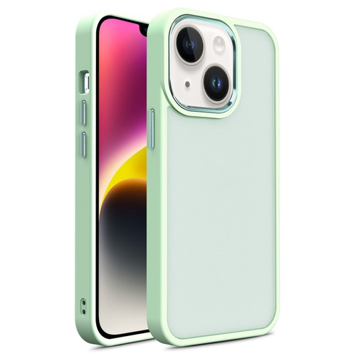 iPhone 15 Shield Skin Feel PC + TPU Phone Case - Matcha Green