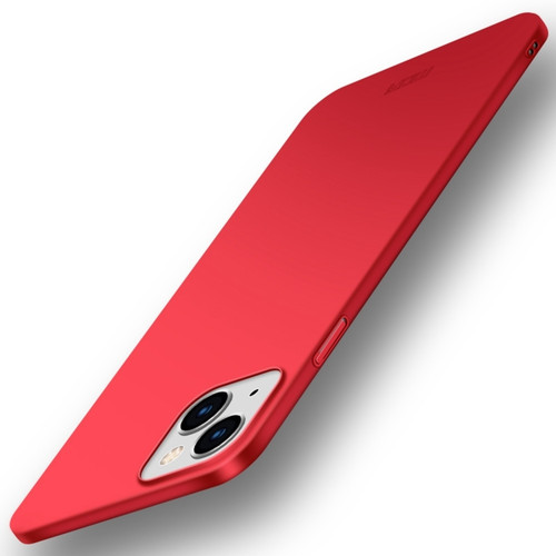 iPhone 15 MOFI Frosted PC Ultra-thin Hard Phone Case - Red