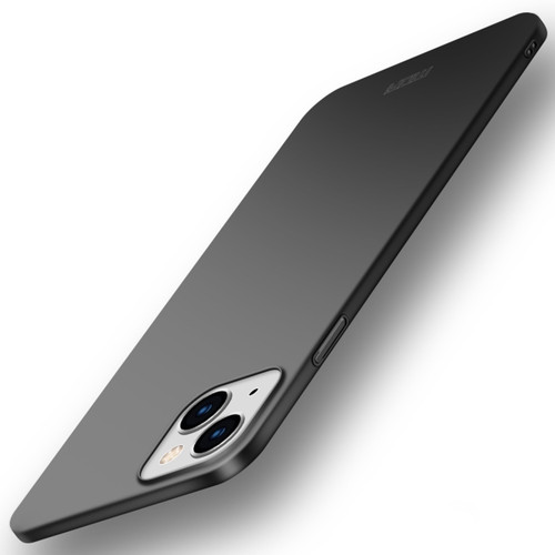 iPhone 15 MOFI Frosted PC Ultra-thin Hard Phone Case - Black