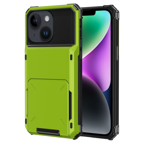 iPhone 15 Scratch-Resistant Shockproof Heavy Duty Rugged Armor Phone Case - Green