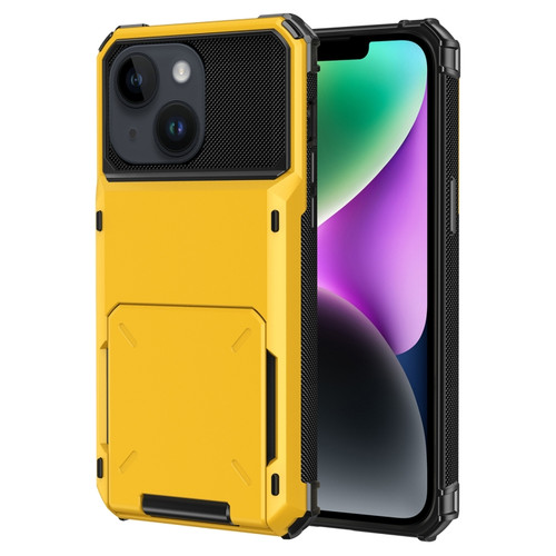 iPhone 15 Scratch-Resistant Shockproof Heavy Duty Rugged Armor Phone Case - Yellow
