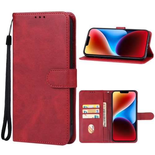 iPhone 15 Leather Phone Case - Red