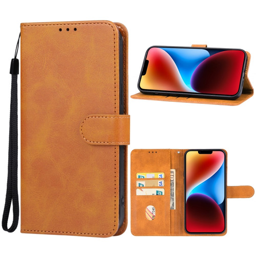 iPhone 15 Leather Phone Case - Brown