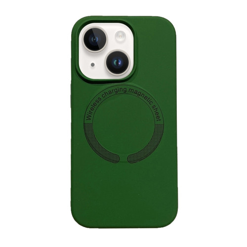iPhone 15 Magsafe Magnetic Silicone Phone Case - Green