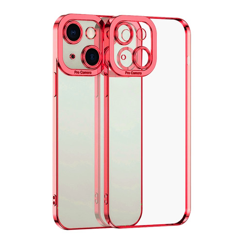 iPhone 15 Electroplating TPU Phone Case - Red