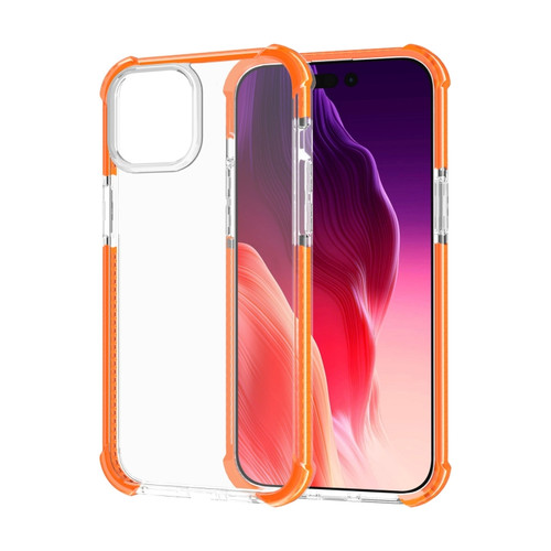 iPhone 15 Four-corner Shockproof TPU + Acrylic Phone Case - Orange