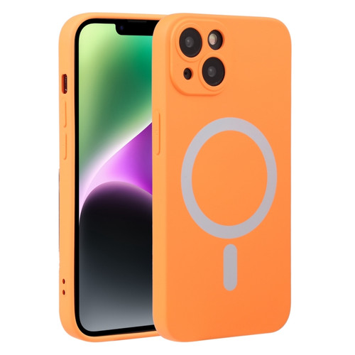 iPhone 15 Liquid Silicone Magsafe Phone Case - Orange