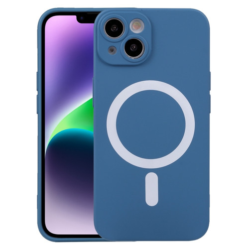 iPhone 15 Liquid Silicone Magsafe Phone Case - Blue