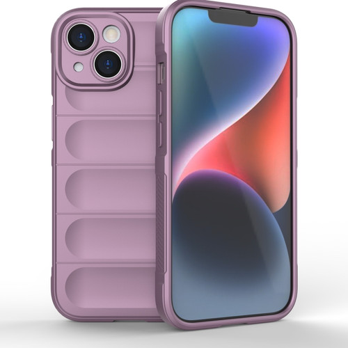 iPhone 15 Magic Shield TPU + Flannel Phone Case - Purple