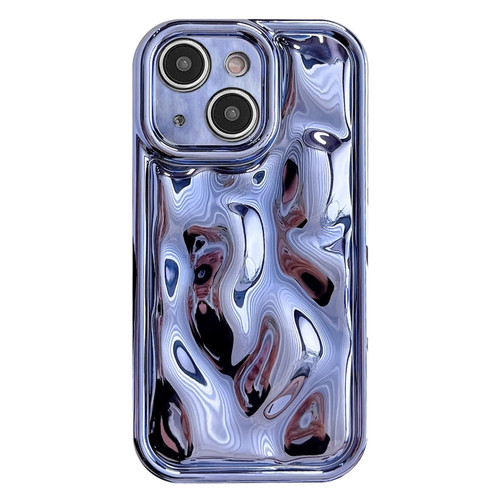 iPhone 15 Electroplating Meteorite Texture TPU Phone Case - Blue