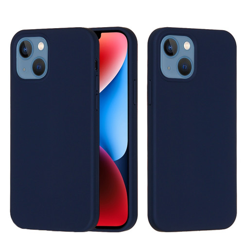 iPhone 15 Solid Color Silicone Phone Case - Midnight Blue