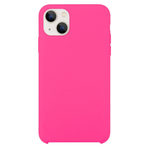 Solid Silicone Phone Case iPhone 15 Plus - Rose Red
